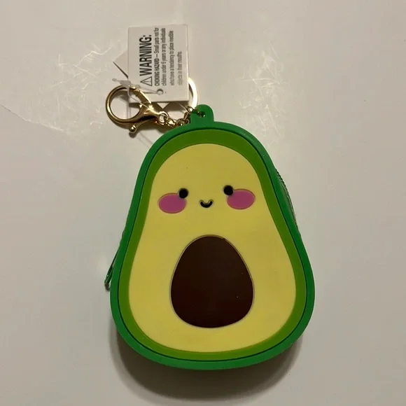 So cute avocado key ring or charm clip on your bag or purse - Picture 1 of 7